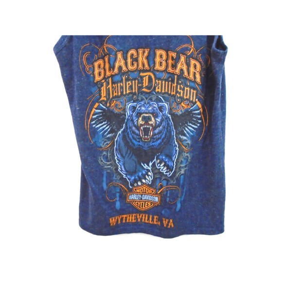 Harley Davidson Mens Tank Top Size M Awesome Graphic Wytheville VA Blue Made USA - Picture 8 of 8
